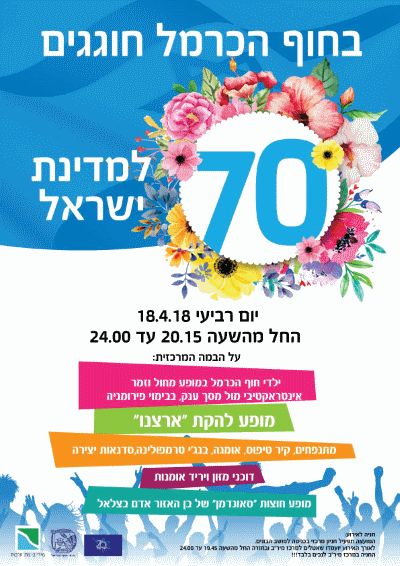 יום העצמאות 2018 בחוף הכרמל אתר לגדול